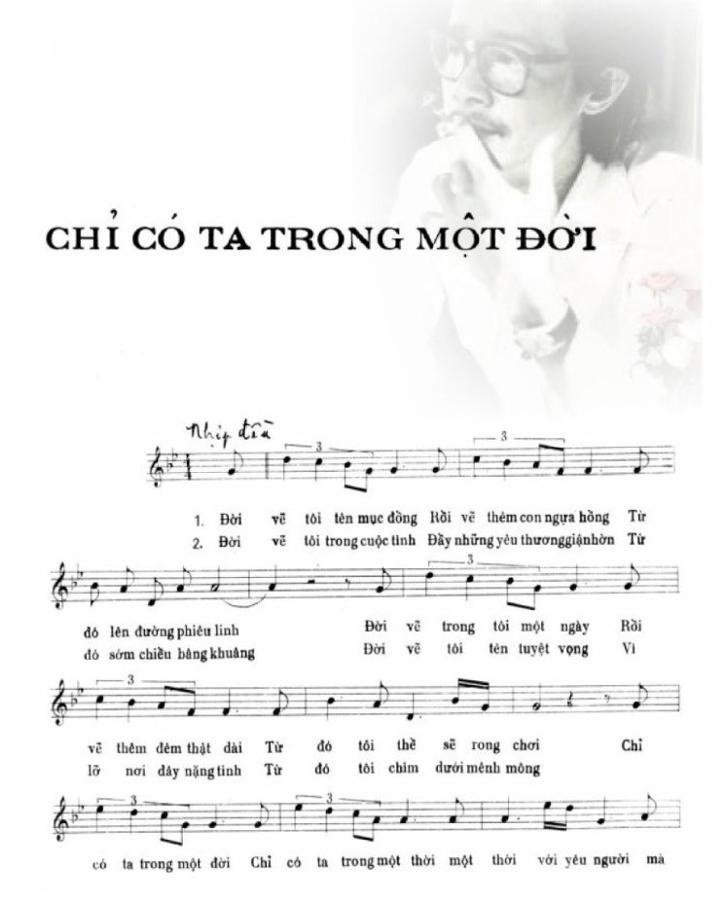 Sheet nhạc Chỉ Có Ta Trong Đời